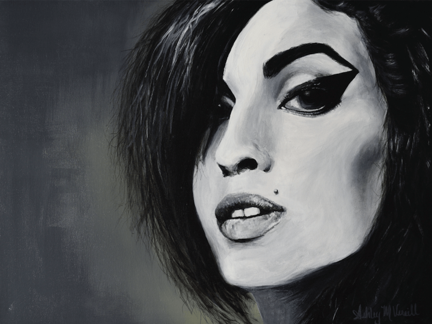 Painting of Amy Winehouse